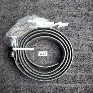 Men's Leather Belt | Size: 46 | Color: Black | 1-Sided | SKU: W-37 | RRR Belts